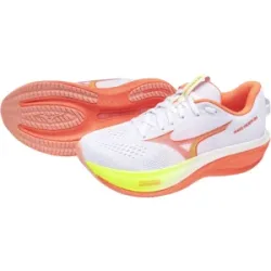 Mizuno WAVE RIDER 30 Laufschuhe Damen White/Flamingo Coral/Lime Pulp 40,5