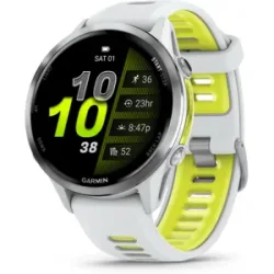GARMIN FORERUNNER 970 Smartwatch Steinweiss/Titanium Titan
