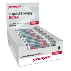 Sponser Energy-Gel Liquid Energy Bcaa 70G Strawberry-Banana 1 Box (18 Tuben)