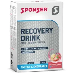 Sponser Recovery Drink Sportgetränk Strawberry-Banana-Display (20x60g)