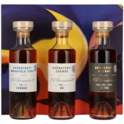 Grönstedt's Cognac Triple Box 40% Vol. 3x0,2l in Geschenkbox