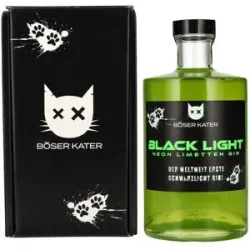 BÖSER KATER Black Light Neon Limetten Gin 40% Vol. 0,5l in Geschenkbox