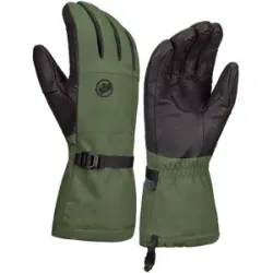 Mammut Primaloft® Skihandschuhe Stoney Glove Dark Marsh für Herren aus Leder Größe 6 Khaki