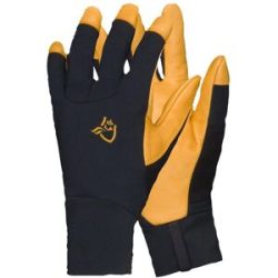 Norrona Atmungsaktive Handschuhe aus GORE-TEX Lyngen Windstopper Leather Gloves Caviar Black für Herren aus Leder Größe S schwarz
