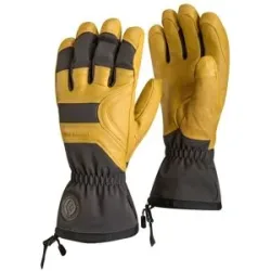 Black Diamond Leder Handschuhe aus PrimaLoft® Patrol Gloves Beeswax für Herren aus Leder Größe S Gelb