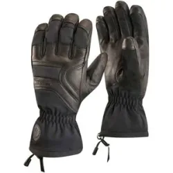 Black Diamond Leder Handschuhe aus PrimaLoft® Patrol Gloves Black für Herren aus Leder Größe S schwarz
