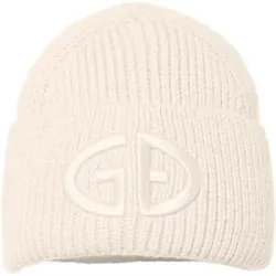 Goldbergh Wollmütze mit Umschlag Valerie Cream für Damen aus Wolle Beige