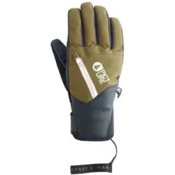 Picture Organic Clothing Wasserfeste und atmungsaktive Handschuhe Kakisa Gloves Tobacco für Damen Größe 7 Khaki