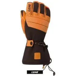Lenz Beheizbare Handschuhe Heat Glove 9.0 Finger Cap Men Marron / Noir für Herren aus Wolle Größe XL Orange
