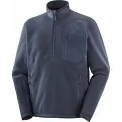 Salomon Half Zip Fleece Pullover Chroma Fleece HZ M Blue Nights für Herren Größe L Navy blau