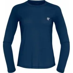 Norrona Thermounterhemd aus Merinowolle Femund PureUll Long Sleeve W Indigo Night für Damen aus Wolle Größe M Navy blau