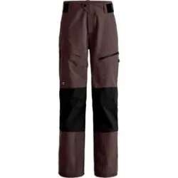 Ortovox Pantalon de ski imperméable et coupe-vent Ravine Free 3L Pants W Dark Chestnut für Damen aus Wolle Größe M Braun