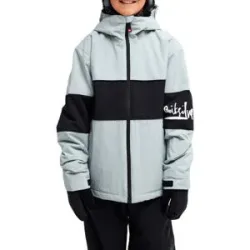 Quiksilver Veste de ski/snowboard High In The Hood Youth Jacket Quarry  aus Nylon Kindergröße 10 Jahre Weiß