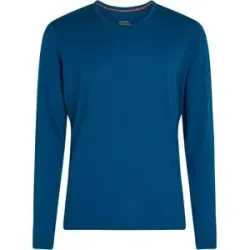 Icebreaker Unterwäsche aus Merinowolle M Merino 200 Oasis LS Crewe Atlantis für Herren aus Wolle Größe M Blau