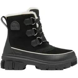 Sorel Wasserfeste und isolierende Stiefel für den Winter Torino V WP W Black Fawn für Damen aus Leder Größe 39,5 schwarz