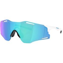 Oakley Sonnenbrille Cybr Zero Polished White Prizm Sapphire  Weiß