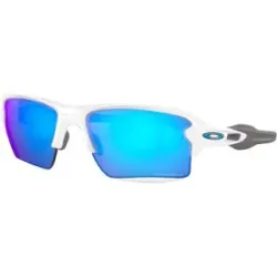 Oakley Sonnenbrille Flak 2.0 XL Polished White Prizm Sapphire  Weiß
