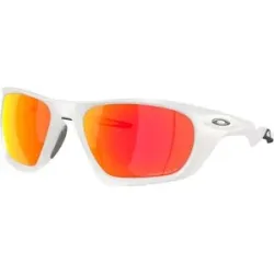 Oakley Polarisierte Sonnenbrillen Lateralis Matte Vapor Prizm Ruby Polarized  Weiß