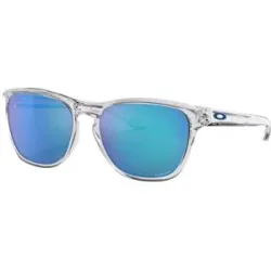 Oakley Sonnenbrille Manorburn Polished Clear Prizm Sapphire  Weiß