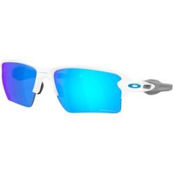 Oakley Sonnenbrille Flak 2.0 XXL Polished White Prizm Sapphire  Weiß