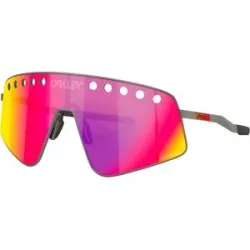Oakley Sonnenbrille Sutro TI Sweep Matte Gunmetal Prizm Road  aus Titan Grau