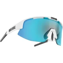 Bliz Vielseitige Sonnenbrille Matrix Shiny White Smoke W Blue Multi  Weiß