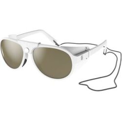 Scott Sonnenbrille Cervina White Brown  aus Leder Weiß