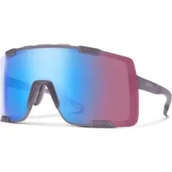 Smith Sonnenbrille Syncline Matte Meteorite Crystal ChromaPop Low Light Rose Blue Mirror  Violett