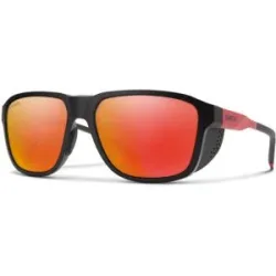 Smith Sonnenbrille Embark Tnf Matte Black / Horizon Red Chromapop Polarized Red Mirror  schwarz