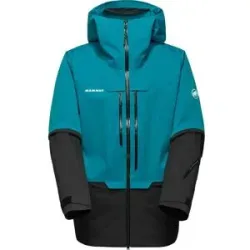 Mammut Freeride Jacke Haldigrat HS Hooded Jacket Men Deep Teal Black für Herren Größe S Blau