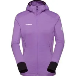 Mammut Polaire légère et extensible zippée Taiss Light ML Hooded Jacket Women Lavandin Black für Damen Größe M Bordeaux