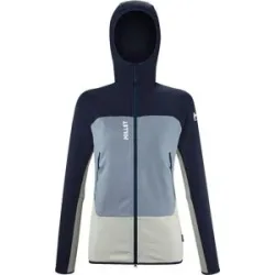 Millet Technisches Fleece aus Polartec® Fusion Grid Hoodie W Foggy Dew Saphir für Damen Größe L Weiß