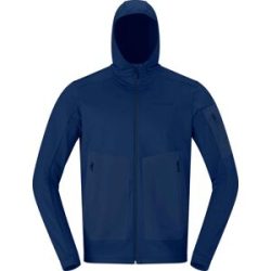 Norrona Isolierender und atmungsaktiver Fleece Falketind Warm2 Stretch Hood M'S Indigo Night für Herren Größe L Navy blau