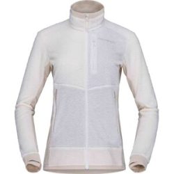 Norrona Leichter, atmungsaktiver Fleece warm?1mit Reißverschluss &ndash; Damen / Frauen &ndash; Falketind Warm1 Active Jacket W Snow White Oatmeal -