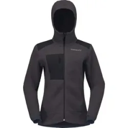 Norrona Polaire chaude d'alpinisme Trollveggen Warm3 Zip Hood W Phantom für Damen Größe S schwarz