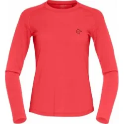 Norrona Thermounterhemd aus Merinowolle Femund PureUll Long Sleeve W Baked Apple für Damen aus Wolle Größe S Rot