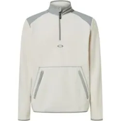 Oakley Technisches Fleece mit Kragen mit Reißverschluss Butter Tech Fleece Mist Cement für Herren Größe XL Grau