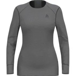Odlo Erste Schicht Technisch BL Top Crew Neck LS Active X-Warm Eco W Steel Grey Melange für Damen Größe L Grau