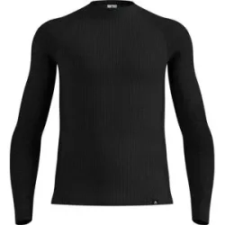 Odlo Technische Unterwäsche aus Merinowolle &ndash; Herren &ndash; LS Seamless Performance Wool BL Top Crew Neck LS Seamless Performance M Black