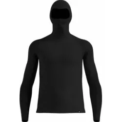 Odlo Première couche technique en laine de mérinos BL Top Facemask LS Seamless Performance M Black für Herren aus Wolle Größe L -