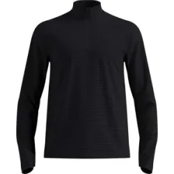Odlo Vielseitiges, halb-geschlossenes Fleecepullover Essential Thermal Mid Layer 1/2 Zip M Black für Herren Größe S schwarz