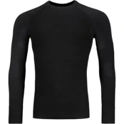 Ortovox Langärmeliges technisches Merino-Shirt 230 Competition LS M Black Raven für Herren aus Wolle Größe M schwarz