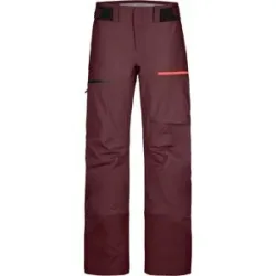 Ortovox Freeride-Hose 3L Ravine Shell Pants W Winetasting für Damen aus Wolle Größe S Bordeaux