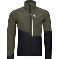 Ortovox Leichte, atmungsaktive und winddichte Skijacke für Wanderungen Punta Berrino Jacket M Dark Wild Herbs für Herren aus Softshell Größe S -