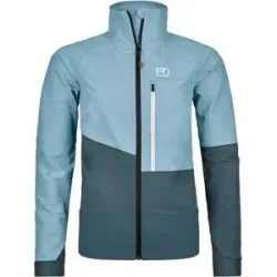 Ortovox Leichte, atmungsaktive und winddichte Skijacke für Wanderungen Punta Berrino Jacket W Glacier Grey für Damen aus Softshell Größe S -
