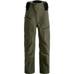 Ortovox Wind- und wasserfeste Skihose Ravine Plus 3L Pants M Dark Wild Herbs für Herren aus Wolle Größe L Khaki