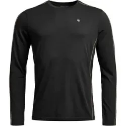 Ortovox Technisches Langarm-Top aus Merinowolle 185 Rock'N'Wool LS M Black Raven für Herren aus Wolle Größe M schwarz