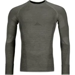 Ortovox Haut technique à manches longues en laine de mérinos 230 Competition LS M Dark Sage für Herren aus Wolle Größe L Braun