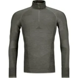 Ortovox Sous-vêtement en laine de mérinos 230 Competition Zip Neck M Dark Sage für Herren aus Wolle Größe XL Braun
