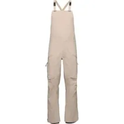 Black Diamond Salopette de ski de randonnée M Factor Bibs Moonstone für Herren aus Nylon Größe XL Beige